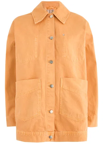 Free People Avery Denim Jacket In Orange