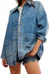 Free People Avery Denim Jacket In Got The Blue