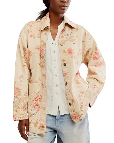 FREE PEOPLE AVERY PRINTED DENIM JACKET