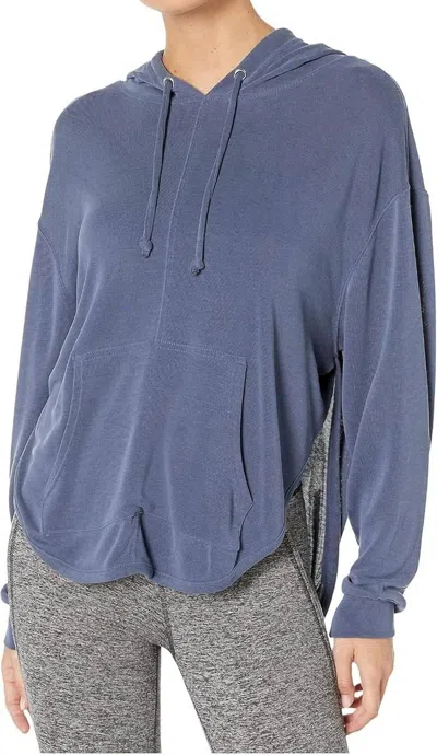 Free People Back Into It Hoodie In Navy In Blue