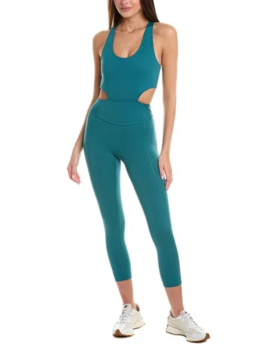 Free People Back It Up Jumpsuit In Green