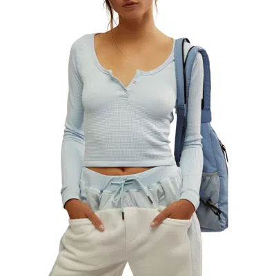 FREE PEOPLE FREE PEOPLE BAIL OUT CROP THERMAL KNIT TOP