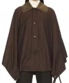 Free People Bailey Cape Top In Italian Mocha In Brown