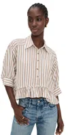 Free People Bailey Stripe Shirt Neutral Combo In Neutral