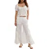 Free People 2pc Bali Alana Top & Pant Set In Cloud Dancer Combo