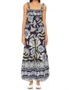 Free People Bali Albright Womens Cotton Printed Jumpsuit In Blue