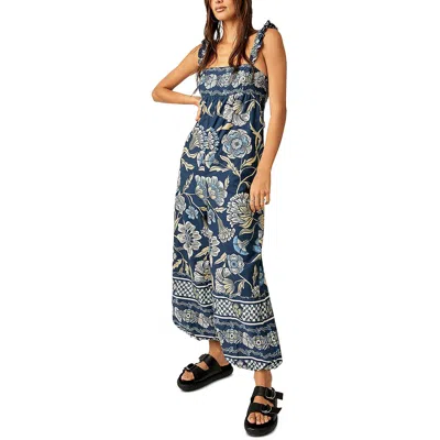Free People Bali Albright Womens Cotton Printed Jumpsuit