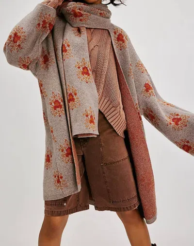 Free People Bali Ayla Scarf Cardigan In Autumn Combo In Multi
