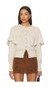 Free People Bali Cape May Sweater Natural Combo In Multi