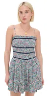 Free People Bali Checked Out Printed Dress In Gardenia Combo