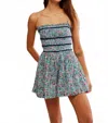 Free People Bali Checked Out Printed Romper In Gardenia Combo
