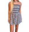 Free People Bali Checked Out Printed Romper In Multicolor In Multi