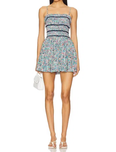 FREE PEOPLE BALI CHECKED OUT ROMPER IN GARDENIA COMBO