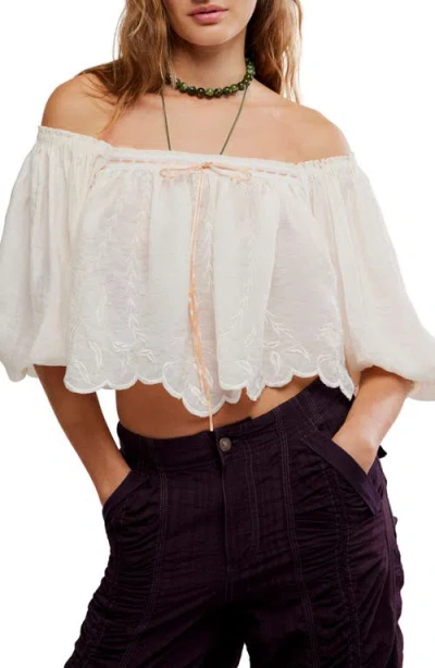 Free People Bali Daydream Melody Crop Top In White