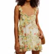 Free People Bali Flora Mini Dress In Tea Combo In Multi