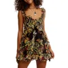 Free People Bali Flora Mini Dress In Black