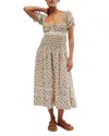 Free People Bali Juniper Midi Dress In Ivory In Neutral