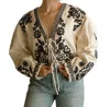 Free People Bali Mabel Embroidered Cotton Jacket In White