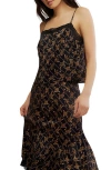 Free People Bali Margot Lace Trim Camisole In Black