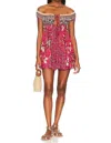 Free People Bali Mariposa Slip Dress In Strawberry Combo In Multi