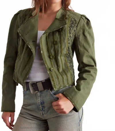 Free People Bali Simone Jacket In Dusty Olive In Green