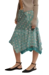 Free People Bali Sweet Escape Asymmetric Hem Skirt In Green