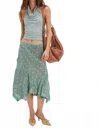 Free People Bali Sweet Escape Skirt In Mineral Blue Combo In Multi