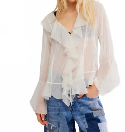 Free People Bali Tulula Chiffon Top In Ivory In White