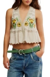 Free People Bali Vine Whispers Embroidered Tank In Neutral