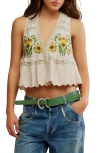 Free People Bali Vine Whispers Embroidered Tank In Neutral