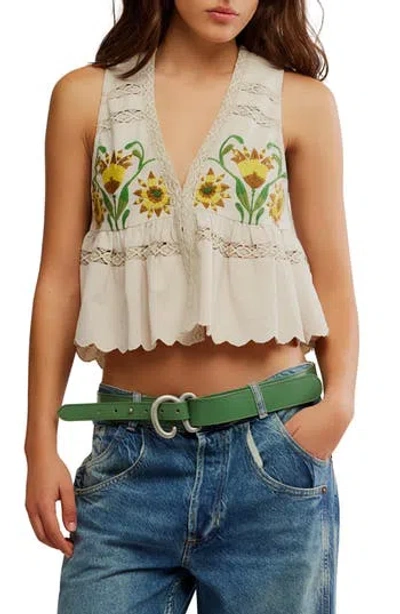 FREE PEOPLE FREE PEOPLE BALI VINE WHISPERS EMBROIDERED TANK