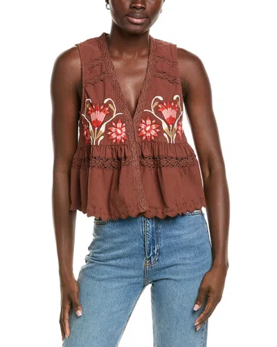 Free People Bali Vine Whispers Top In Brown