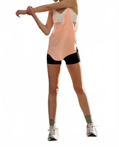 Free People Batter Up V-neck Tank Top In Peach Combo In Orange
