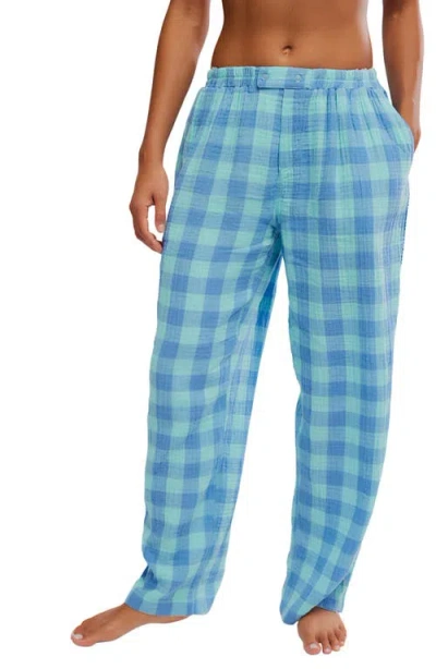 Free People Be Mine Heart Pyjama Pants In Blue
