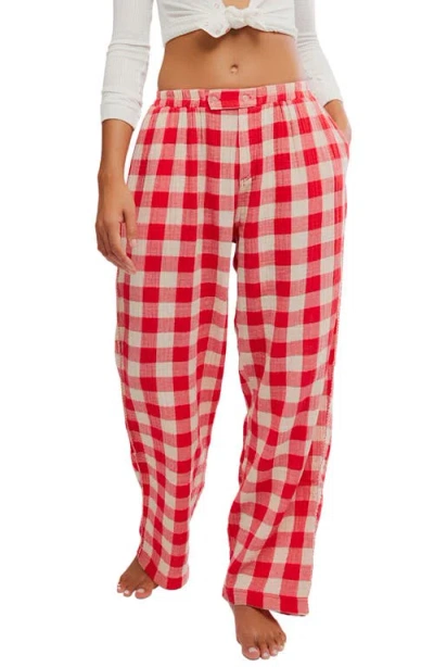Free People Be Mine Pant In Atlas Red Combo In Multi