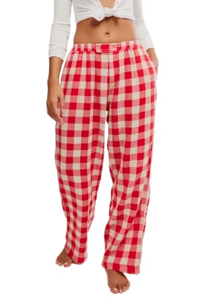 Free People Be Mine Pants In Coral Combo In Red
