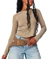 Free People Be My Baby Long Sleeve Knit Top In Multi