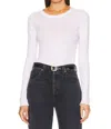 Free People Be My Baby Long Sleeve Knit Top In White