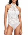 Free People Be My Battenburg Bodysuit In White In White