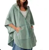 Free People Beach Love Poncho In Blue Surf Combo In Multi