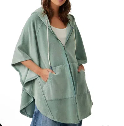 Free People Beach Love Poncho In Blue Surf Combo In Multi