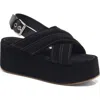 Free People Beach Party Platform Sandal In Black
