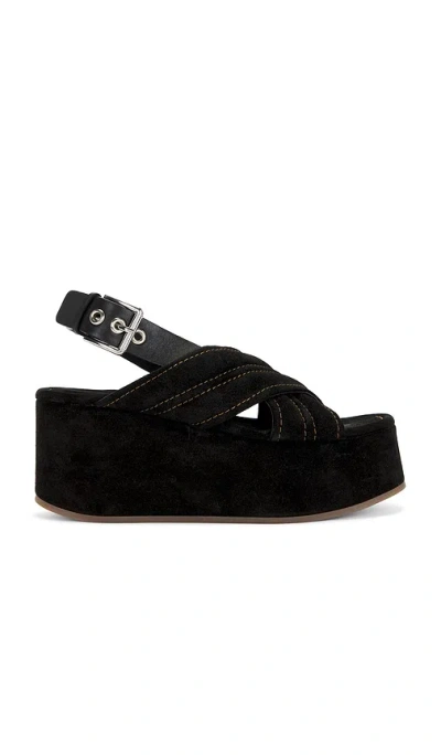 Free People Beach Party Platform Sandal In Black