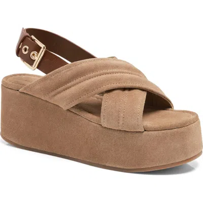 Free People Beach Party Platform Sandal In Brown