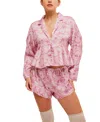 Free People Beauty Sleep Pajama Set In Blushing Combo