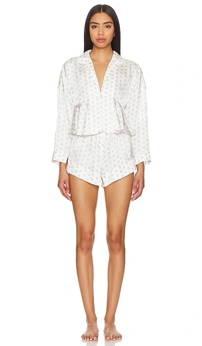 Free People Beauty Sleep Short Pajamas In Snow White Combo