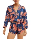 Free People Beauty Sleep Short Pajama Set In Cerulean Combo