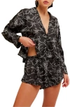 Free People Beauty Sleep Short Pajamas In Black Combo