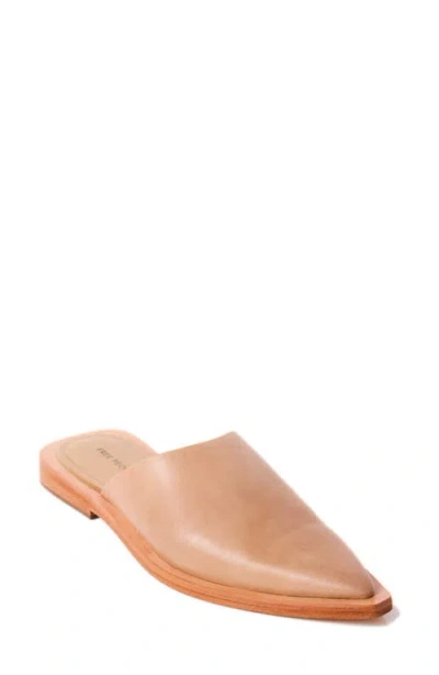 Free People Becky Pointed Toe Mule In Almond Butter