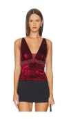 Free People Bed Of Roses Cami In Red